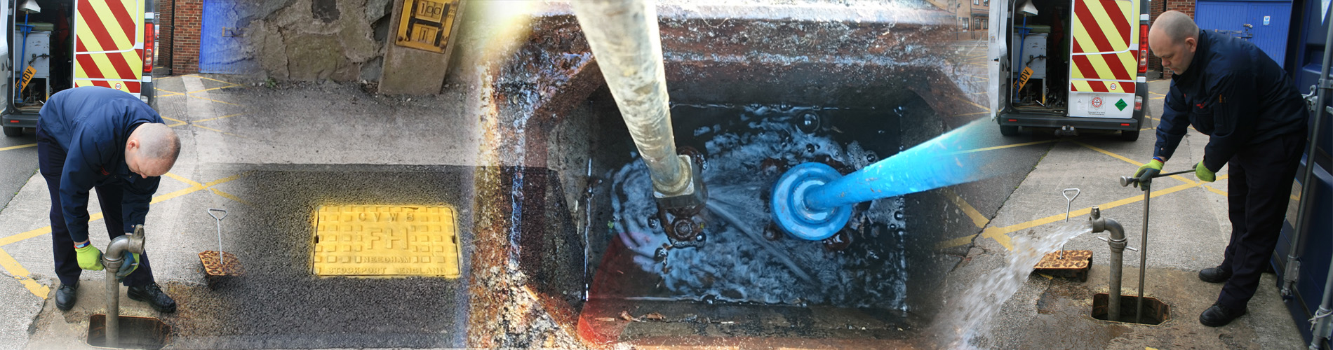 Photo showing work at a fire hydrant