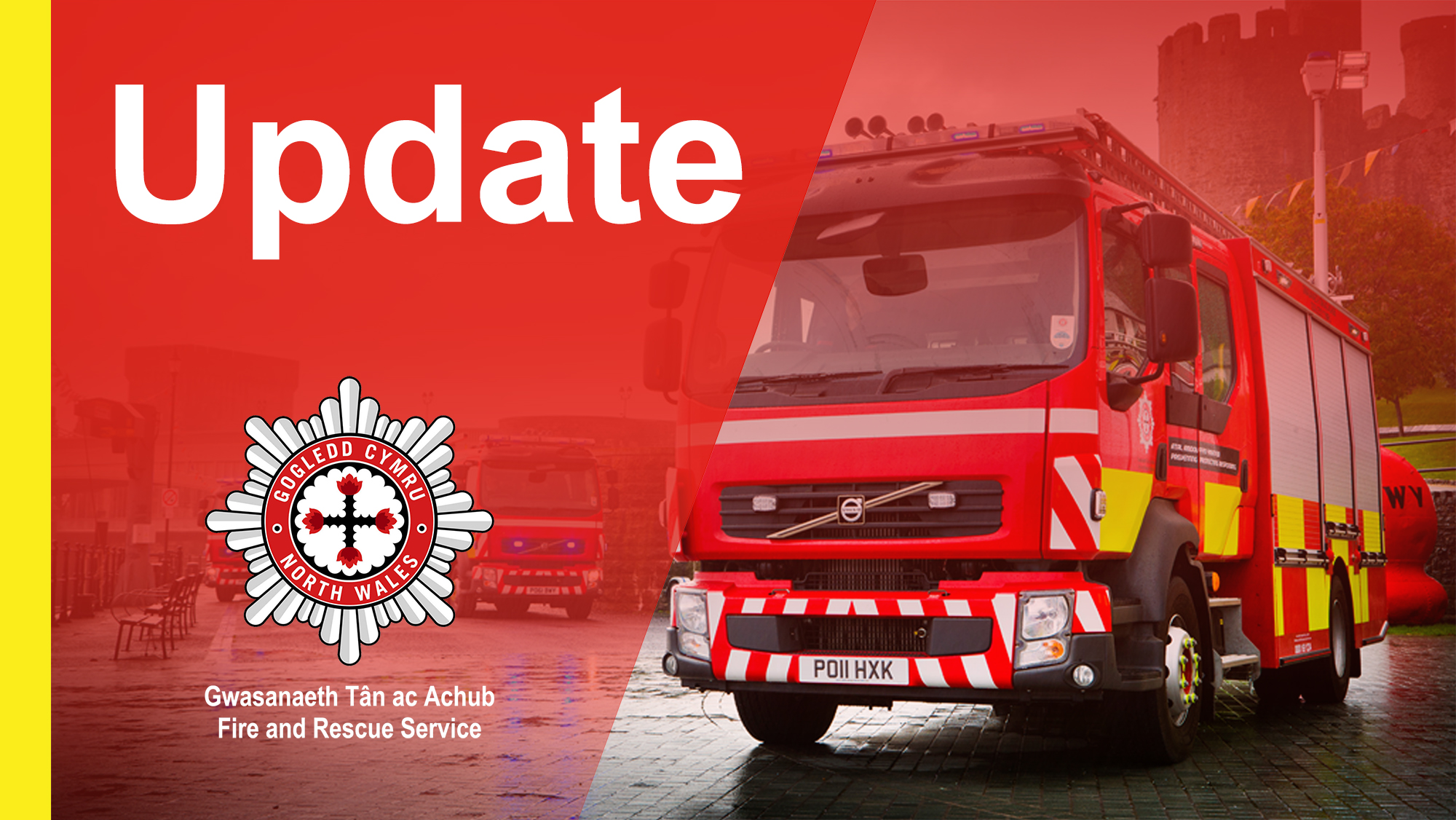 update with fire engine and crest